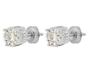 Boucles d'oreilles à la mode avec diamant cultivé en laboratoire et or 10 carats style unique bijoux glacés pour les styles streetwear - Product Image 2