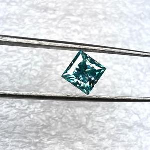 Diamant Moissanite bleu foncé taille princesse fait à la main 3 Ct Moissanite en vrac utilisé pour pendentif diamant autre bague en diamant - Product Image 2