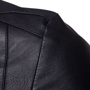 Veste pour homme Veste en cuir d'hiver noire pour homme Élégante toutes tailles avec logo personnalisé Vêtements tendance pour homme - Product Image 3