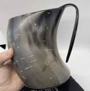 Personnalisé Fabriqué à la main Naturel viking sculpture boire corne bière et tasse de café pour la maison hôtel restaurants de l'Inde. - Product Image 5