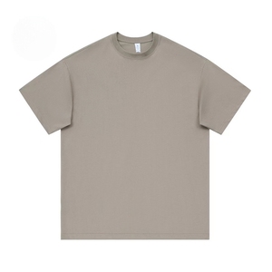 Camiseta de hombre 100% algodón logotipo personalizado diseño lujo calidad costilla cuello redondo Oversize Drop Shoulder Streetwear camiseta en blanco para hombre - Product Image 5