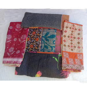 Courtepointes Kantha Vintage fait à la main Style ancien Patchwork coton couette bébés adultes maison hôtel utiliser voyage-friendly vente à durée limitée - Product Image 3