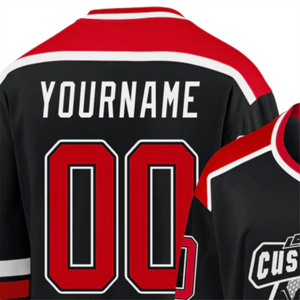 Maillots de hockey sur glace personnalisés avec logo d'équipe, sublimation, respirants, écologiques, en mesh, séchage rapide, rayures, manches longues, unisexe - Product Image 6