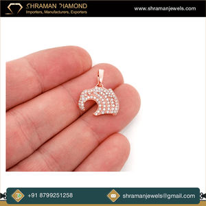 Regalo de aniversario Joyería de moda de lujo 0,75 CTS VS 14K Oro Ocean Wave Colgante de diamante natural a precio competitivo - Product Image 4