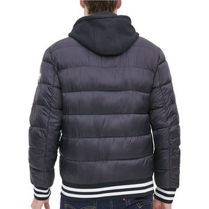 Vestes matelassées pour hommes, design personnalisé pour la saison hivernale, tissu chaud, coupe-vent, veste matelassée pour hommes - Product Image 4