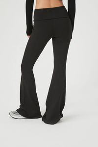 Women's High-Waisted Bell Bottom Flare <b>Leggings</b> <b>Pockets</b> Four-Way Stretch Breathable Eco-Friendly Yoga Pants for Fitness Running - Product Image 4