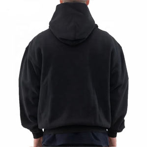 2024 Unisex Custom Oversized Heavyweight 100% Cotton Winter Zipper <b>Hoodie</b> Men's Drop Shoulder Pull with <b>Fur</b> Hood Clothing - Product Image 3