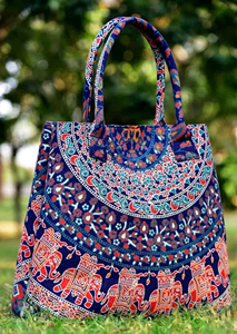 Meilleur sac fourre-tout Mandala, sac à provisions à bandoulière pour femme, beau sac à main Mandala indien fait à la main, sac de transport de plage, sac à main Mandala - Product Image 2