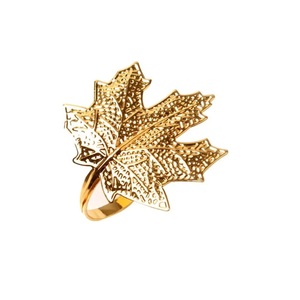 Hot Selling New napkin <b>ring</b> Factory <b>Indian</b> leaf Wholesale Price Metal Napkin <b>Ring</b> For Home and Hotel Napkin Holder for table top - Product Image 2