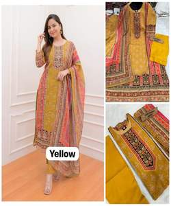 ปากีสถานSalwar kameezขายส่งที่สวยงามReadyMadeชุดออกแบบชิ้นล่าสุดล่าสุดยาวผ้าฝ้ายผู้หญิงอินเดีย - Product Image 5