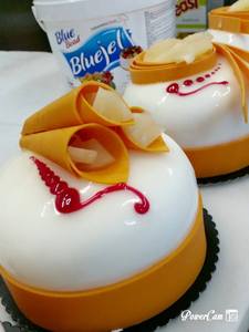 ลูกปัดสีฟ้ากินได้วุ้นเคลือบเย็น1กก. สำหรับตกแต่งเค้กพร้อมใช้งานสำหรับเคลือบและปิดผลิตภัณฑ์เค้กและขนมอบ - Product Image 2