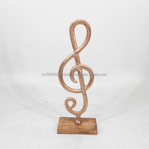 Adornos de Metal de lujo, escultura de regalo de mesa con Base de madera para decoración del hogar y suministros para fiestas de regalo - Product Image 2