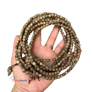 Supérieur 108 perles 5 mm Vietnam Oud Bracelet bois sous-marin de haute qualité à partir de bois d'agar naturel noir pur - Product Image 3