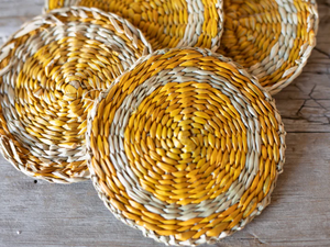 Posavasos de botella hecho a mano natural, posavasos de algas marinas, Juego de 4 posavasos de algas marinas para bebidas, accesorios al por mayor - Product Image 4