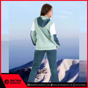 Automne velours femmes survêtement ensemble entièrement personnalisé vêtements de sport d'hiver en gros à capuche et polaire costume - Product Image 3