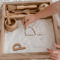 Ensemble de bac sensoriel en bois personnalisé pour enfants, jouets Montessori pour tout-petits, vente en gros prix de fabricant indien