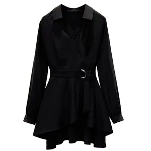 Women Trendy Premium Shirts Summer 100% Cotton Turn-<b>Down</b> Collar Shirts Full Sleeves Lightweight Women's Shirts - Product Image 6