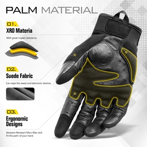Guantes de moto de carreras unisex de alto rendimiento con protector de nudillos a prueba de golpes, transpirables, para uso deportivo al aire libre - Product Image 3