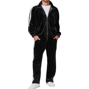 Vente en gros de survêtements 2 en 1 pour hommes Ensemble de jogging Ensemble à capuche Survêtement personnalisé en polyester/coton respirant à séchage rapide - Product Image 1