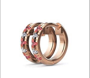 ต่างหูเพชรมออิสซาไนต์งานทำมือดีไซน์ทันสมัยด้วยหินโปร่งใสสูงใส่สบายสำหรับสุภาพสตรีงานปาร์ตี้หรือออฟฟิศ - Product Image 2