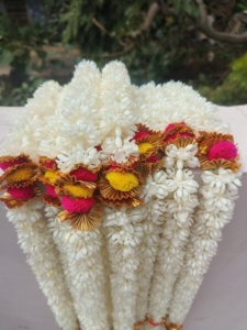 Romántico Mogra flor cadena Floral pompón cadena Nikah partición musulmana boda decoración telón de fondo moda Festival fiesta Decoración - Product Image 3