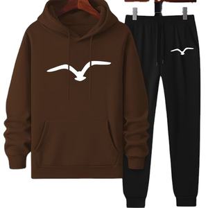 Conjunto Deportivo Informal de Invierno de Alta Calidad OEM, Sudadera con Capucha y Pantalones Deportivos Personalizados de Dos Piezas para Hombre y Mujer - Product Image 2