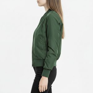 Chaqueta Bomber Tejida de Diseño Personalizado Informal para Exteriores, Chaqueta Cortavientos Transpirable Ligera con Cierre de Cremallera para Mujer, Ropa Exterior Personalizable - Product Image 4
