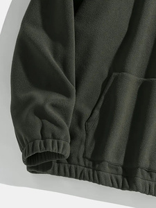 Sweat à capuche en molleton de coton mélangé épais pour hommes pull surdimensionné Basics personnalisable pour l'hiver vente en gros - Product Image 5