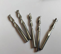 3.175/4/5/6mm 2 cannelures fraise en bout simple cannelure HSS/carbure fraise pour acrylique/bois/fenêtre/porte CNC fraise outil de coupe