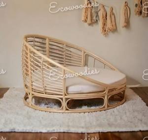 Cama para niños de bambú natural ecológica hecha a mano, muebles para niños y decoración de guardería, muebles para bebés para dormitorio y sala de estar - Product Image 1