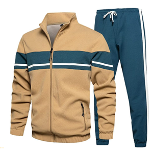 Chándales para hombre, tela de algodón cálida, OEM, ODM, directo de fábrica, personalizado, a la moda, elegante traje de entrenamiento deportivo - Product Image 3