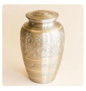 Urnes en métal aux finitions personnalisées pour cendres Récipients funéraires de haute qualité en aluminium Urnes décoratives pour cendres de haute qualité - Product Image 4