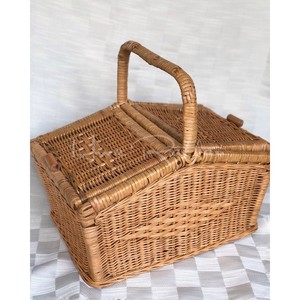 Cesta de Picnic Rectangular de Ratán Ecológica al por Mayor con Asa y Tapa Abatible para Almacenamiento de Ropa y Uso Multifuncional - Product Image 6