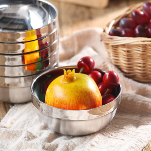 Beautiful <b>Stainless</b> <b>Steel</b> Eco-Friendly Double Wall <b>Bowl</b> Reliable Food Serving Restaurant Hotel Kitchen Use - Product Image 3