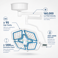 Lampe chirurgicale LED sans ombre pour plafond, type pétale, pour cavités profondes, pour salle d'opération hospitalière