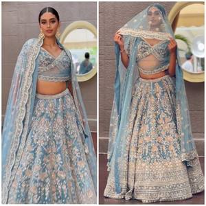 ชุดแต่งกายสำหรับผู้หญิงชุดแต่งกายเจ้าสาว lehenga choli ลายปักดีไซน์แบบดั้งเดิมพร้อม dupatta - Product Image 6