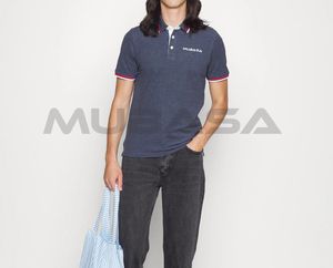 Polos en coton respirant pour hommes surdimensionnés brodés couleur unie unisexe polos de golf Mubasa Sports - Product Image 3