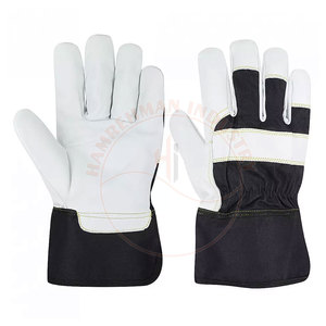 Guantes de trabajo de cuero de vaca divididos de uso General con revestimiento de látex Forro de algodón Seguridad Impermeable Función anticorte - Product Image 1