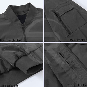 Veste pour homme légère, élégante, respirante, en toile, col montant, logo sur le devant, qualité supérieure, best-seller - Product Image 6