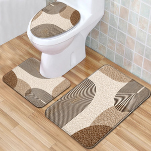 Custom Printed <b>Bath</b> Mat Bathroom Rug <b>Set</b> for Bathroom Non-Slip <b>Shower</b> Curtain <b>Bath</b> Mat - Product Image 1