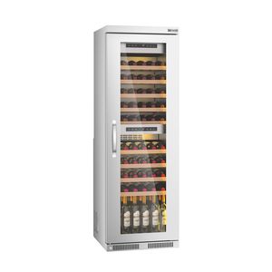 Commercial Wine <b>Fridge</b> - Stainless Steel - Dual Zone - 100L - max. 72 <b>bottles</b> - Product Image 1