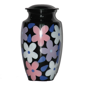 Urnes de crémation pour adultes en aluminium de haute qualité avec gravure en étain et marbre rouge fini pour les cendres humaines Fourniture funéraire en métal - Product Image 5