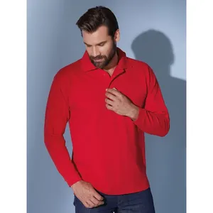 Custom <b>Long</b>-<b>Sleeved</b> Piqu <b>Polo</b> <b>Shirt</b> for Promotional Merchandising - Product Image 1