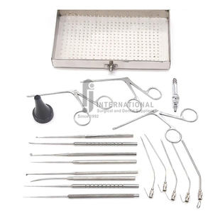 Kit quirúrgico Manual Premium 28 piezas de acero inoxidable CE certificado cirugía del oído medio miringotomía conjunto con bandeja de esterilización - Product Image 2