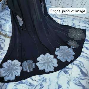 เสื้อผ้ามุสลิมแบบดั้งเดิมของผู้หญิงแบบสุภาพเรียบร้อยหรูหราสไตล์อาบายาสไตล์ดูไบ - Product Image 1