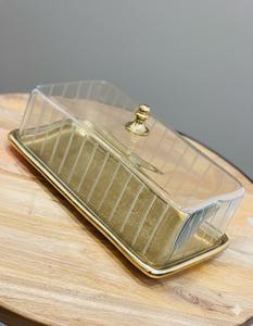Dôme à gâteau en aluminium moulé artisanal avec couvercle en verre pour une utilisation décorative dans la cuisine et la table à manger - Product Image 2