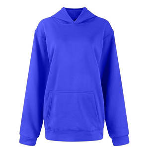 Sudadera Extra Grande con Diseño de Estampado Puff y Eslogan Personalizado de Nisar Sons Industry para Mujer, 100% Algodón Grueso, Azul Clásico, Sin Capucha - Product Image 1