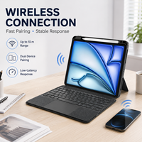 Étui clavier pour tablette en gros avec pavé tactile, housse de protection magnétique détachable en tissu pour fourniture OEM ODM personnalisée