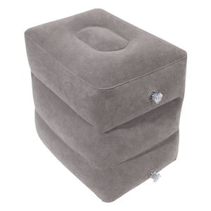 यात्रा inflatable फुटरेस्ट (1,2,3 लेयर) पोर्टेबल स्क्वायर लेग आराम, छोटे, आरामदायक फ्लक्स फिनिश, बैग में फिट बैठता है। - Product Image 6