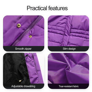 Long <b>Winter</b> <b>Coat</b> Women's Parkas Snow Wear Warm <b>Hooded</b> Large Fur High Street Office <b>Lady</b> Jacket Padded Clothing Jackets For Women - Product Image 6